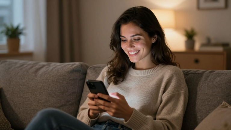 Du schreibst ihr eine Nachricht